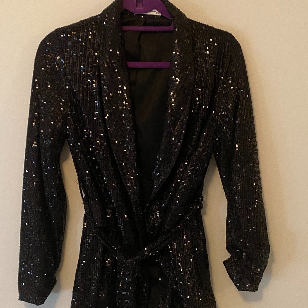 Black Sequined Blazer
